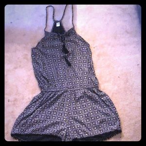 Black and white print Romper